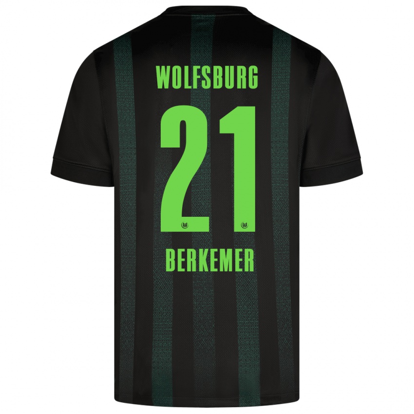 Hombre Camiseta Melvin Berkemer #21 Verde Oscuro 2ª Equipación 2024/25 La Camisa Chile