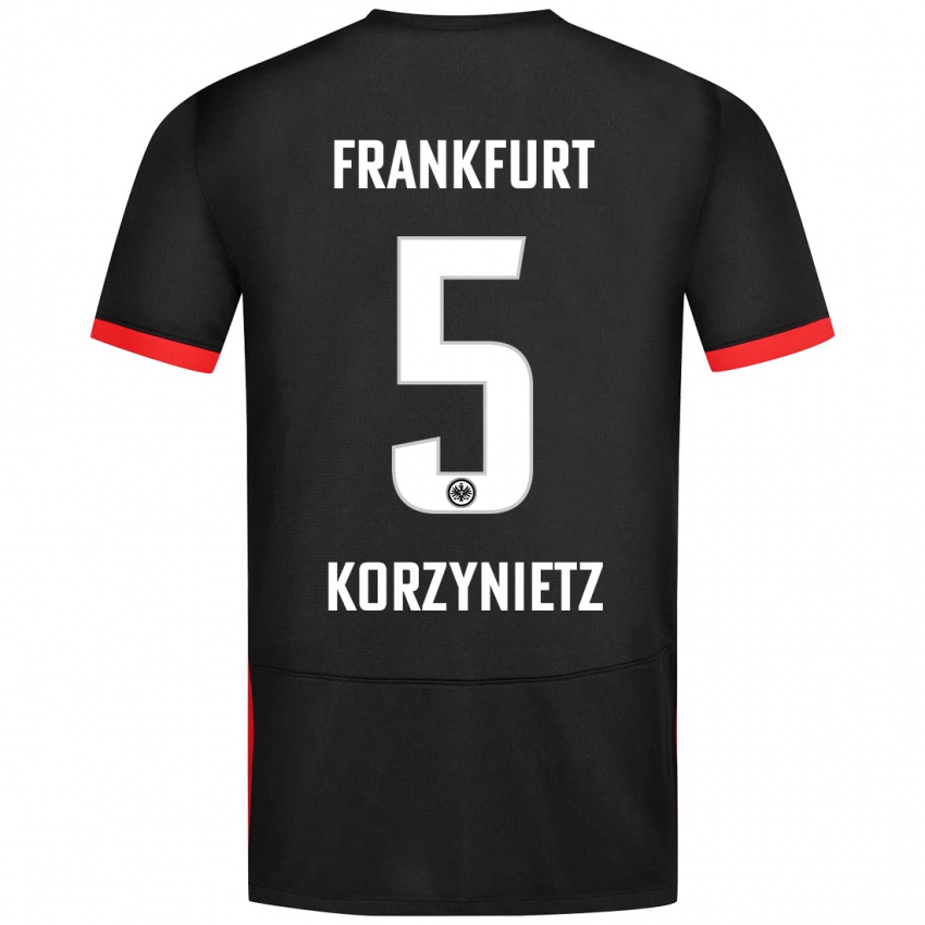 Hombre Camiseta Jaden Korzynietz #5 Negro 2ª Equipación 2024/25 La Camisa Chile