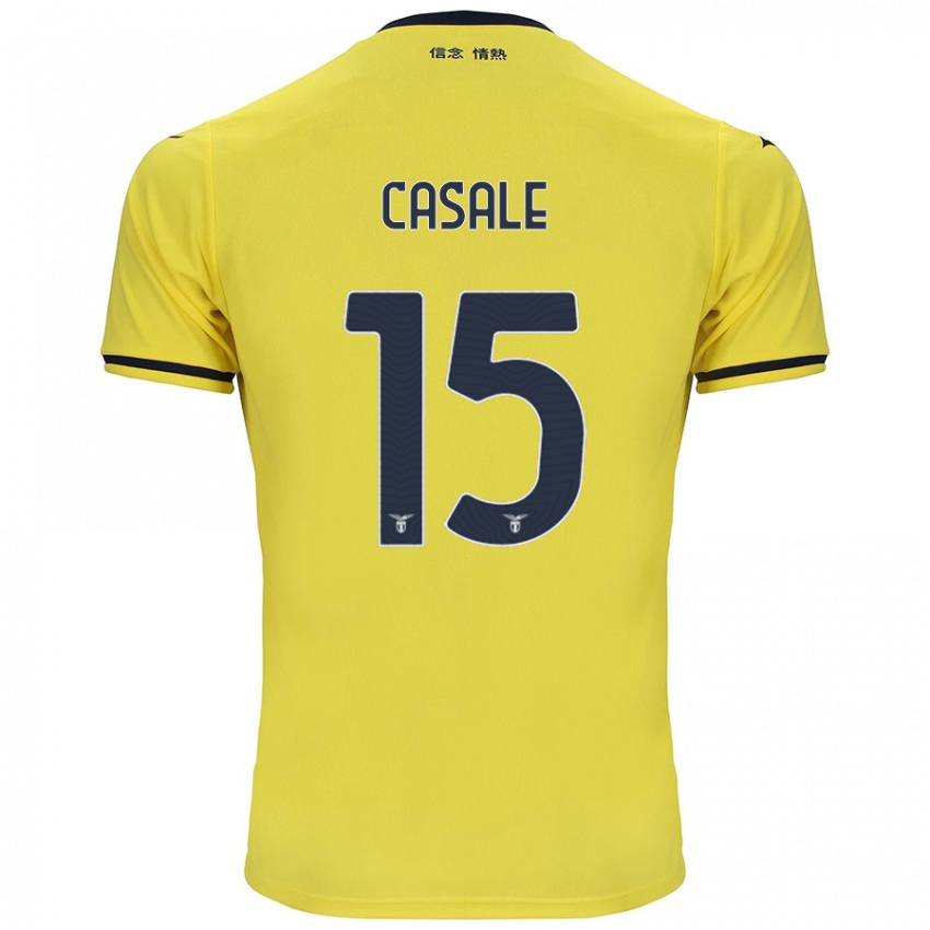 Hombre Camiseta Nicolò Casale #15 Amarillo 2ª Equipación 2024/25 La Camisa Chile