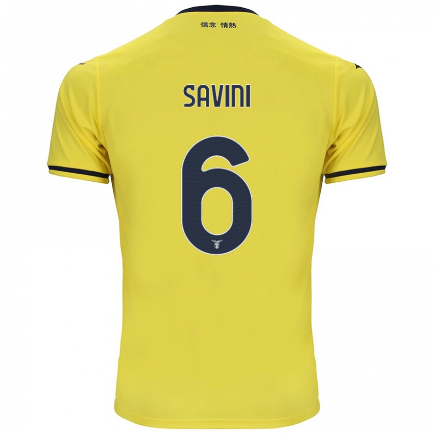 Hombre Camiseta Federica Savini #6 Amarillo 2ª Equipación 2024/25 La Camisa Chile