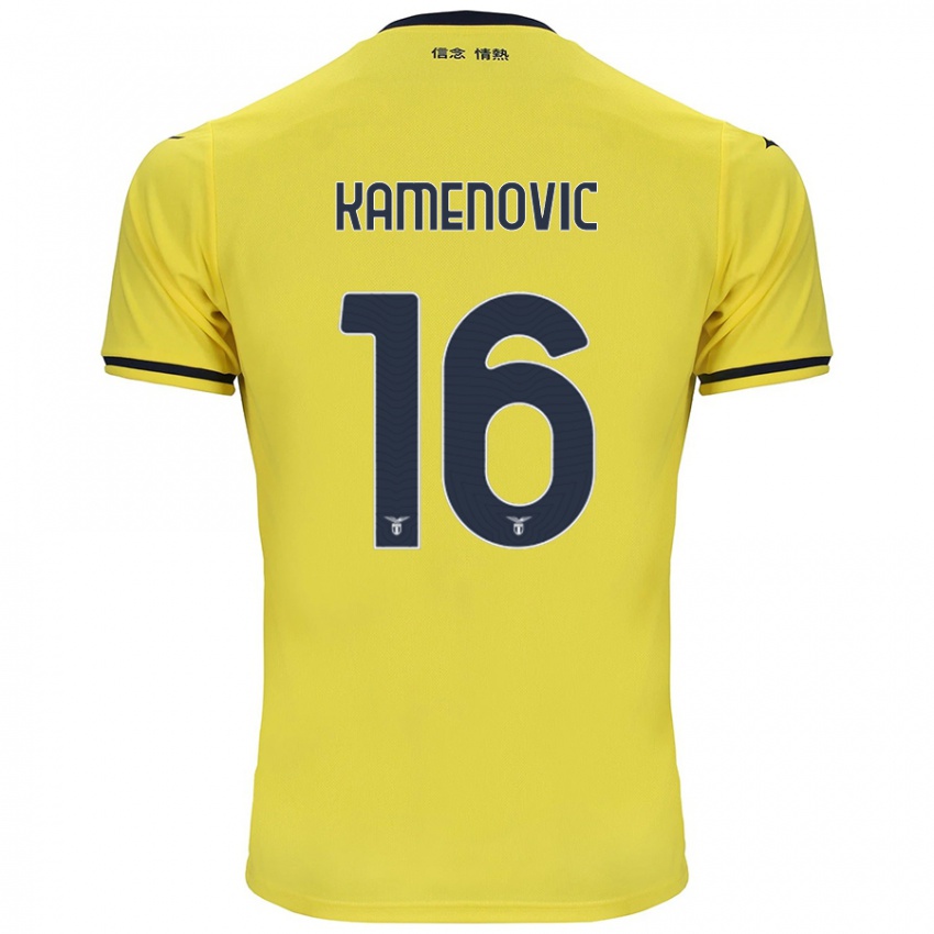 Hombre Camiseta Dimitrije Kamenovic #16 Amarillo 2ª Equipación 2024/25 La Camisa Chile