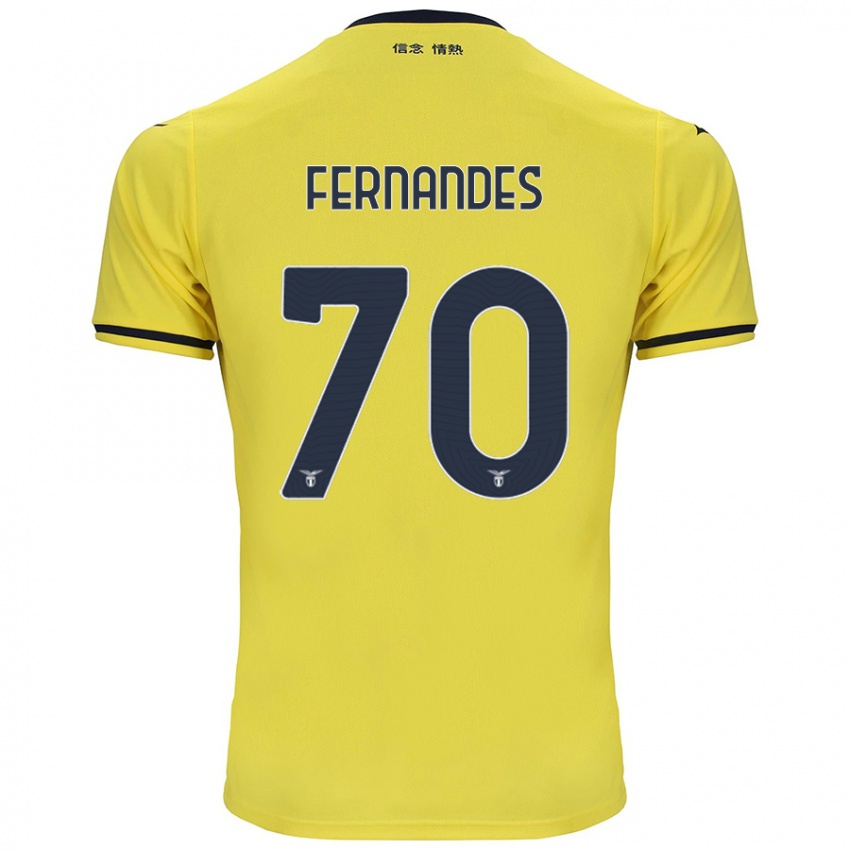 Hombre Camiseta Saná Fernandes #70 Amarillo 2ª Equipación 2024/25 La Camisa Chile