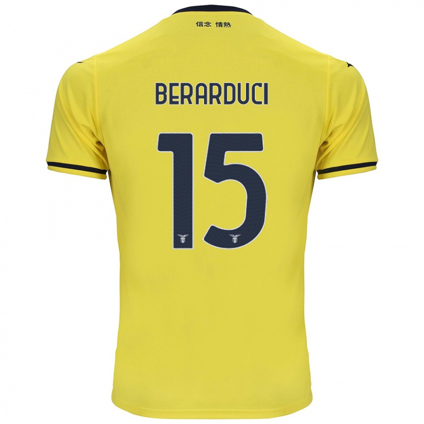 Hombre Camiseta Martina Berarduci #15 Amarillo 2ª Equipación 2024/25 La Camisa Chile