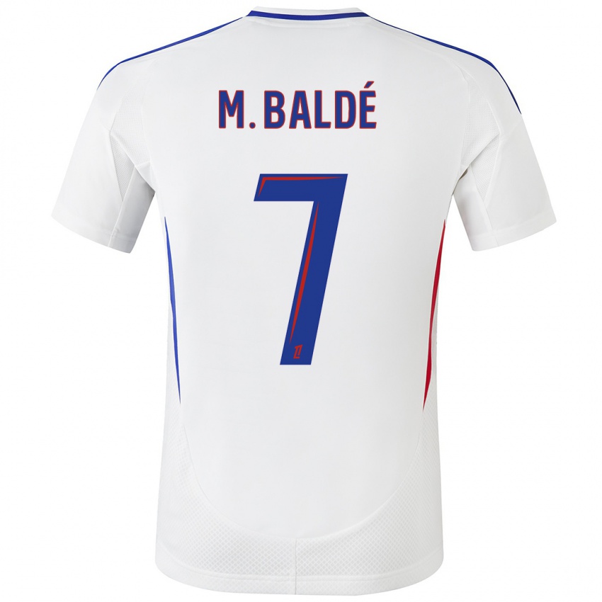 Mujer Camiseta Mama Baldé #7 Blanco Azul 1ª Equipación 2024/25 La Camisa Chile