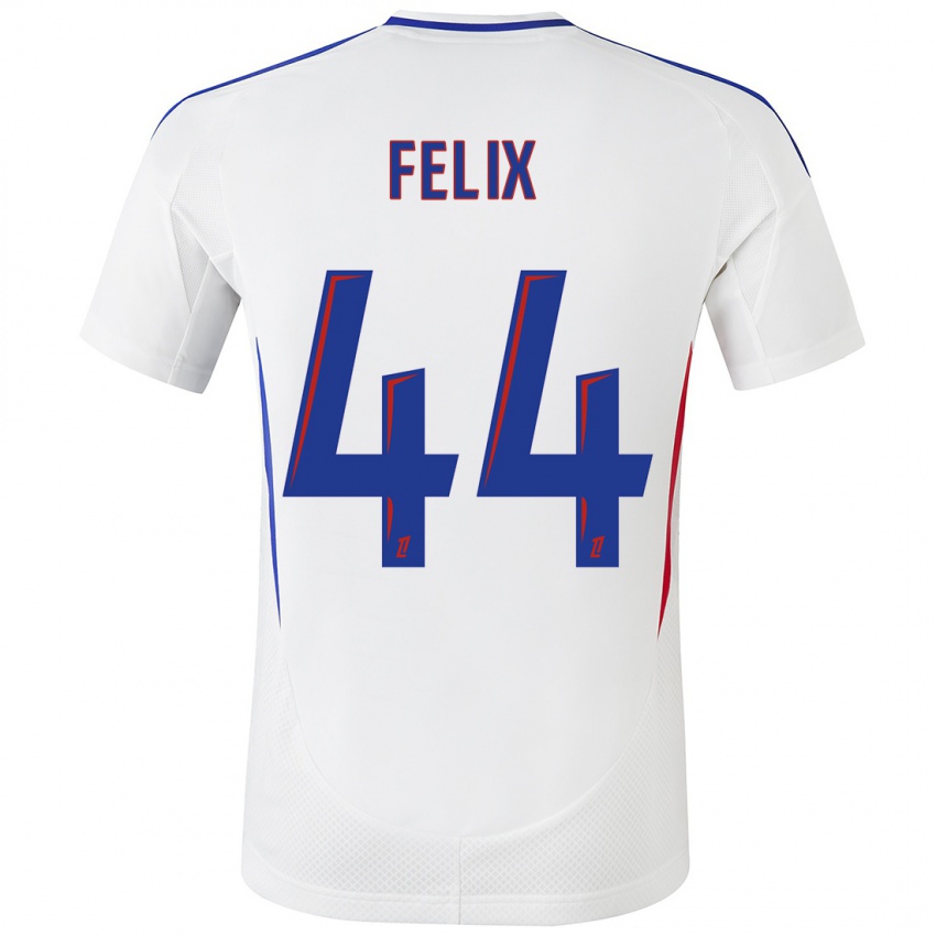 Mujer Camiseta Marley Felix #44 Blanco Azul 1ª Equipación 2024/25 La Camisa Chile