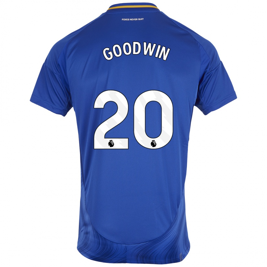 Mujer Camiseta Missy Goodwin #20 Azul Blanco 1ª Equipación 2024/25 La Camisa Chile