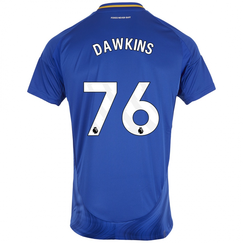 Mujer Camiseta Kartell Dawkins #76 Azul Blanco 1ª Equipación 2024/25 La Camisa Chile