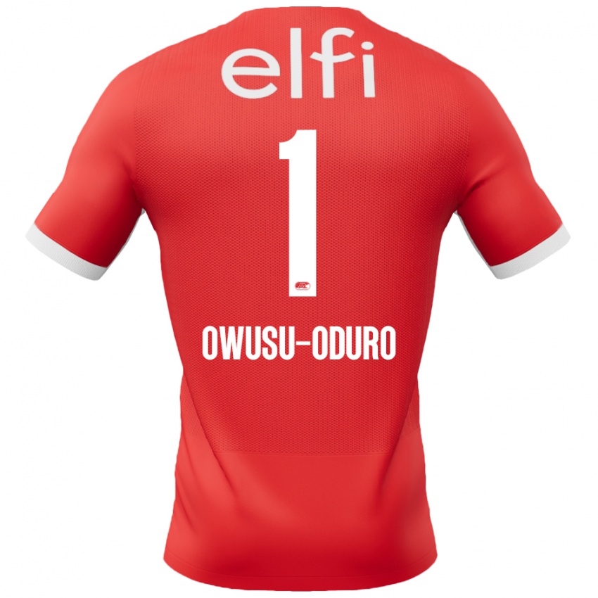 Mujer Camiseta Rome Jayden Owusu-Oduro #1 Rojo Blanco 1ª Equipación 2024/25 La Camisa Chile