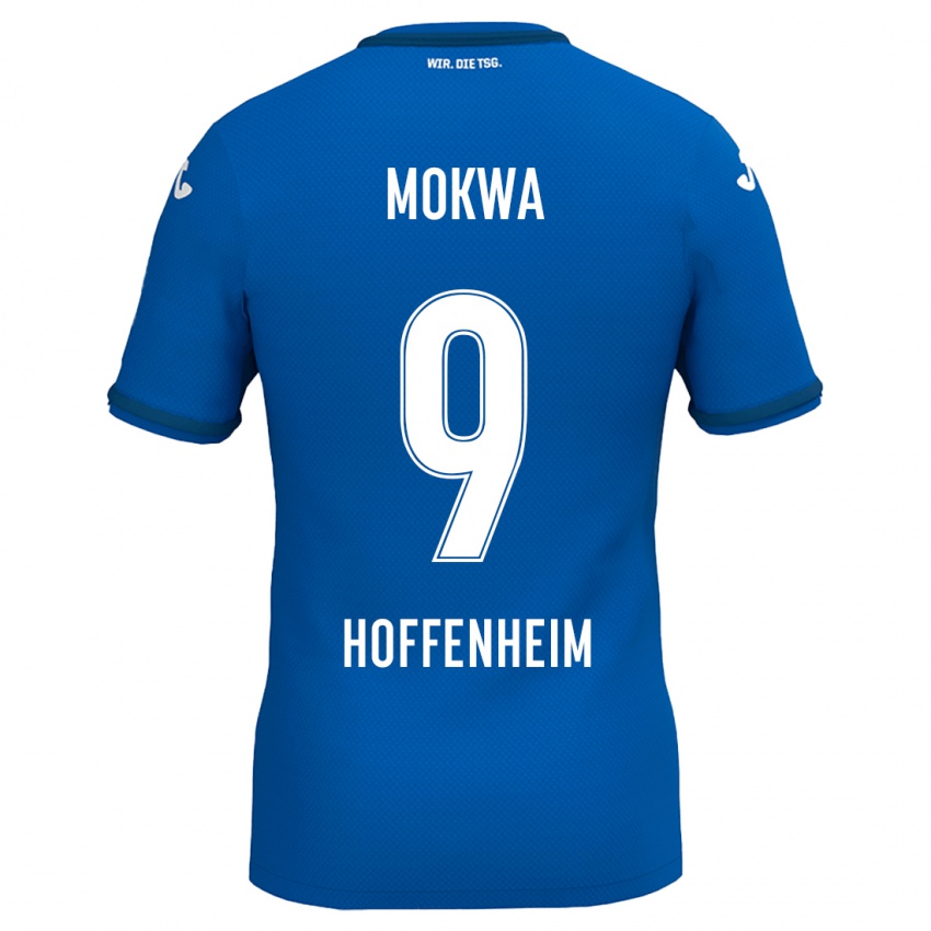 Mujer Camiseta David Mokwa #9 Azul Real 1ª Equipación 2024/25 La Camisa Chile