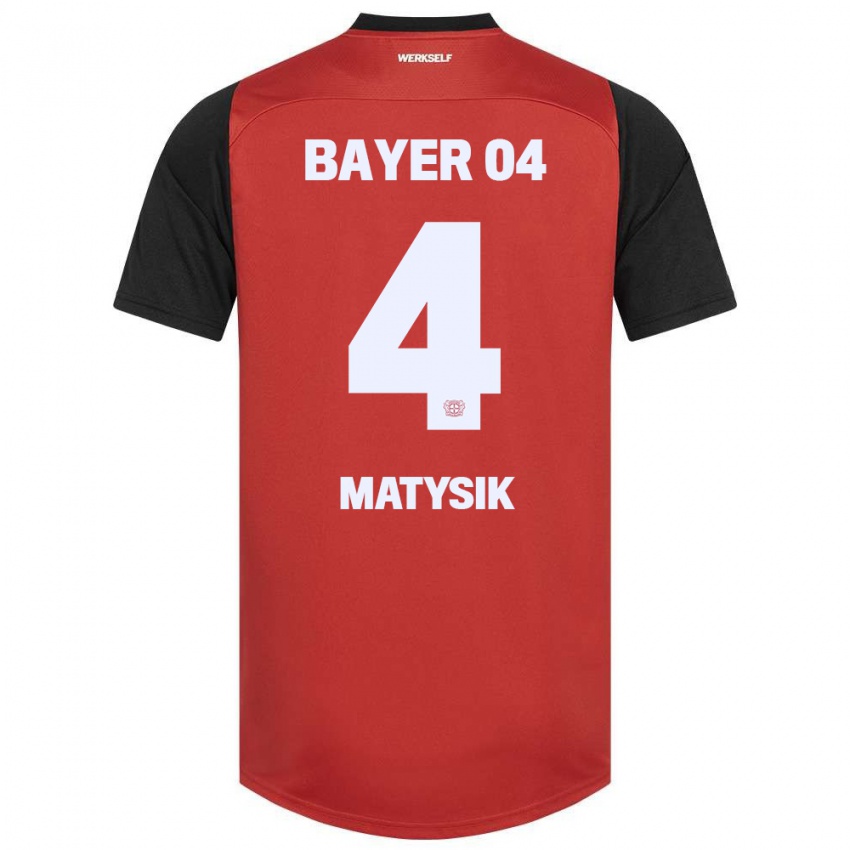 Mujer Camiseta Sylwia Matysik #4 Rojo Negro 1ª Equipación 2024/25 La Camisa Chile