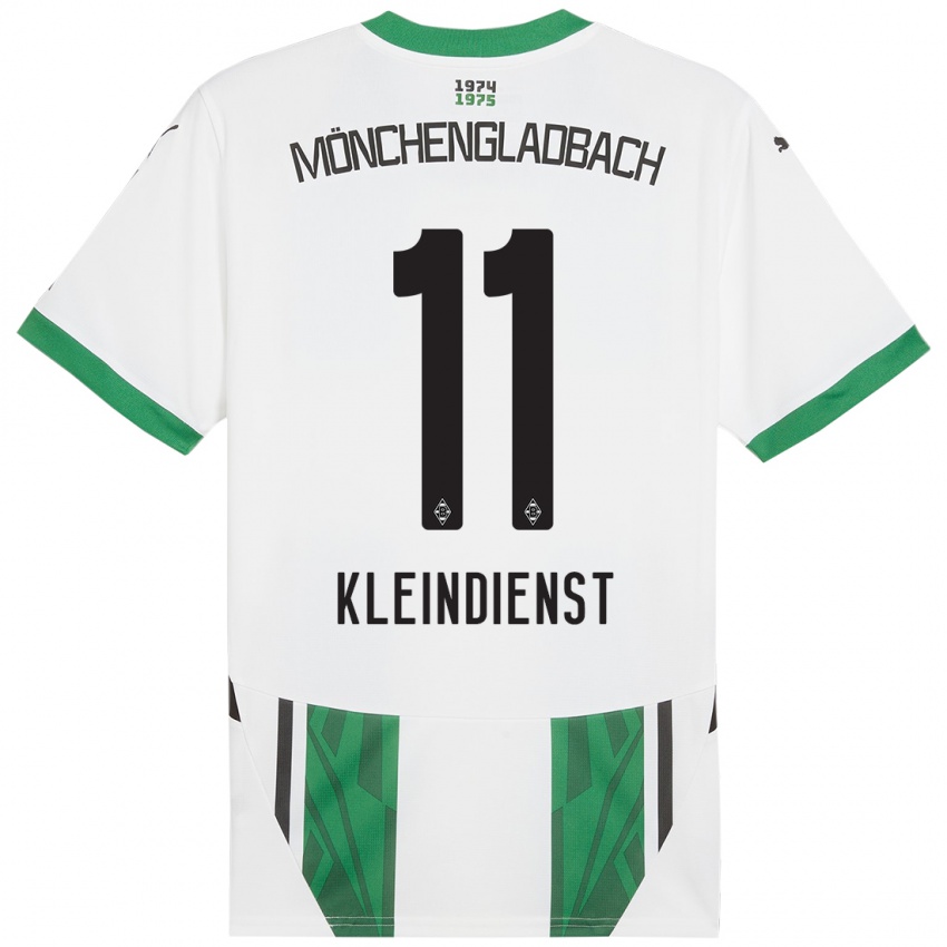 Mujer Camiseta Tim Kleindienst #11 Blanco Verde 1ª Equipación 2024/25 La Camisa Chile