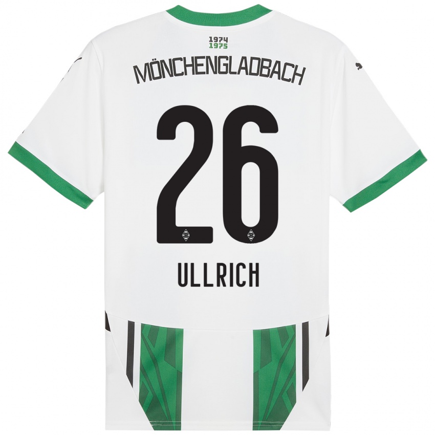 Mujer Camiseta Lukas Ullrich #26 Blanco Verde 1ª Equipación 2024/25 La Camisa Chile