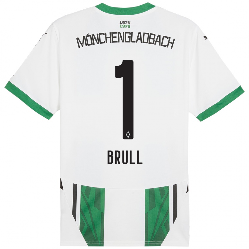 Mujer Camiseta Maximilian Brüll #1 Blanco Verde 1ª Equipación 2024/25 La Camisa Chile