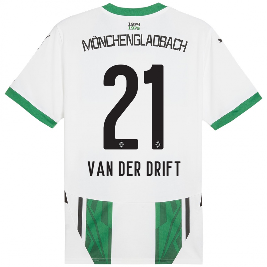 Mujer Camiseta Suus Van Der Drift #21 Blanco Verde 1ª Equipación 2024/25 La Camisa Chile