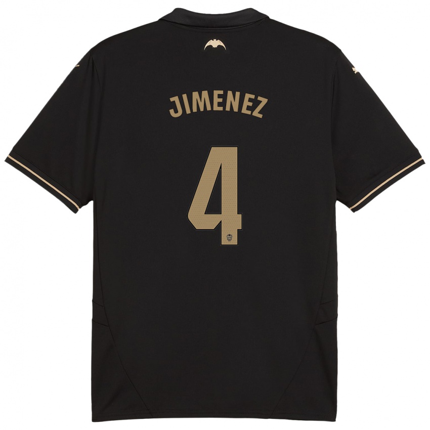 Mujer Camiseta Maria Jimenez #4 Negro 2ª Equipación 2024/25 La Camisa Chile