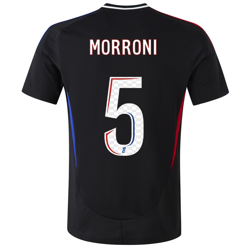 Mujer Camiseta Perle Morroni #5 Negro 2ª Equipación 2024/25 La Camisa Chile