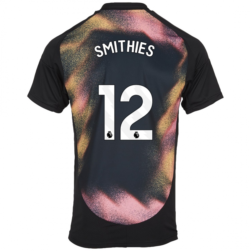 Mujer Camiseta Alex Smithies #12 Negro Blanco 2ª Equipación 2024/25 La Camisa Chile