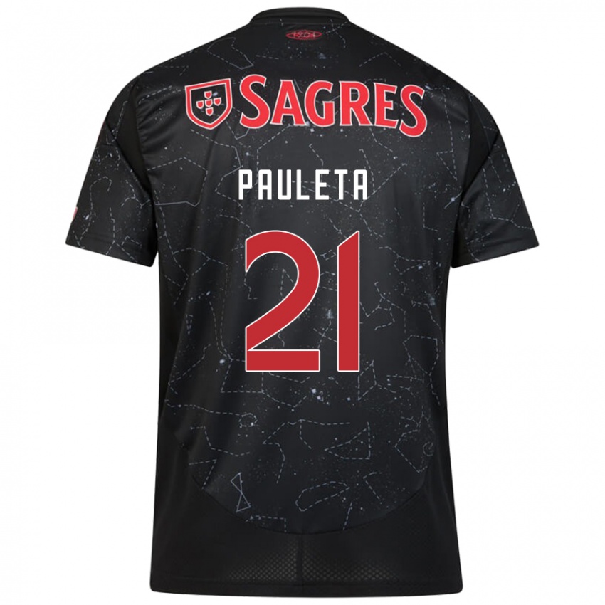 Mujer Camiseta Pauleta #21 Negro Rojo 2ª Equipación 2024/25 La Camisa Chile