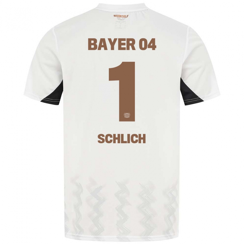 Mujer Camiseta Jesper Schlich #1 Blanco Negro 2ª Equipación 2024/25 La Camisa Chile