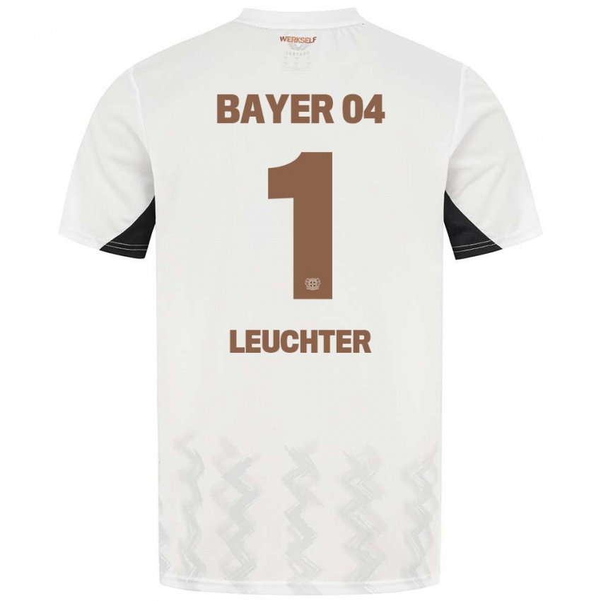 Mujer Camiseta Julian Leuchter #1 Blanco Negro 2ª Equipación 2024/25 La Camisa Chile