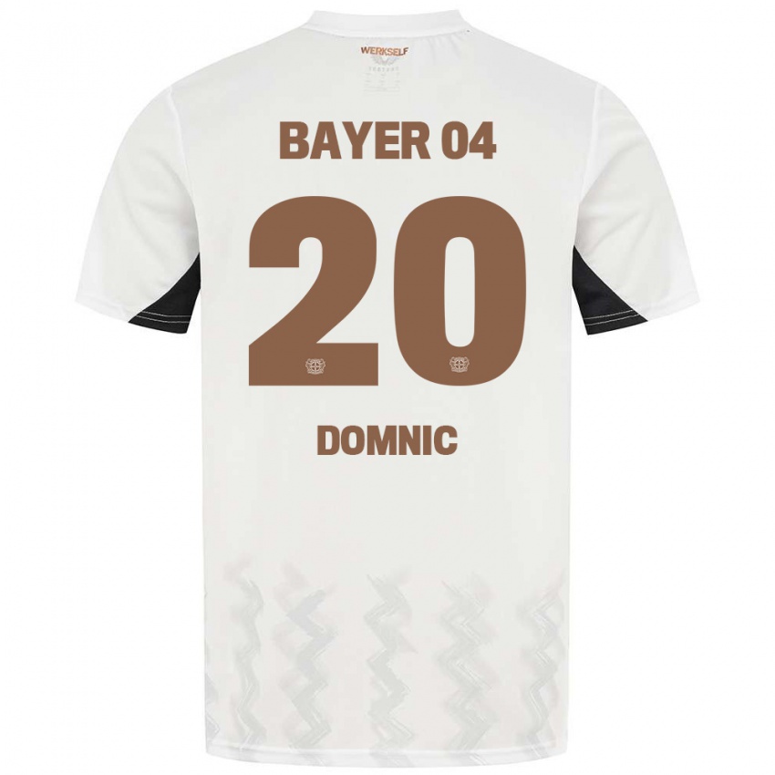 Mujer Camiseta Nebe-Sirak Domnic #20 Blanco Negro 2ª Equipación 2024/25 La Camisa Chile