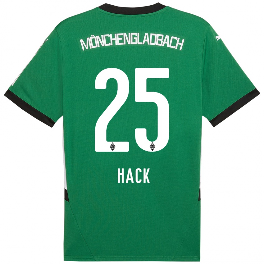 Mujer Camiseta Robin Hack #25 Verde Blanco 2ª Equipación 2024/25 La Camisa Chile