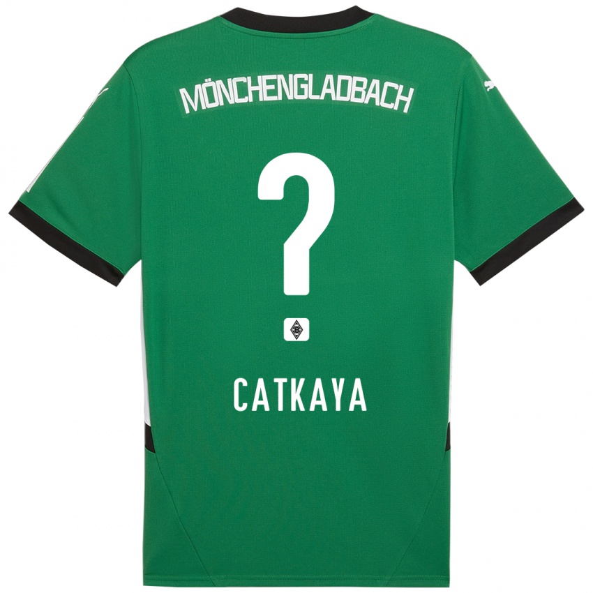 Mujer Camiseta Talha Catkaya #0 Verde Blanco 2ª Equipación 2024/25 La Camisa Chile