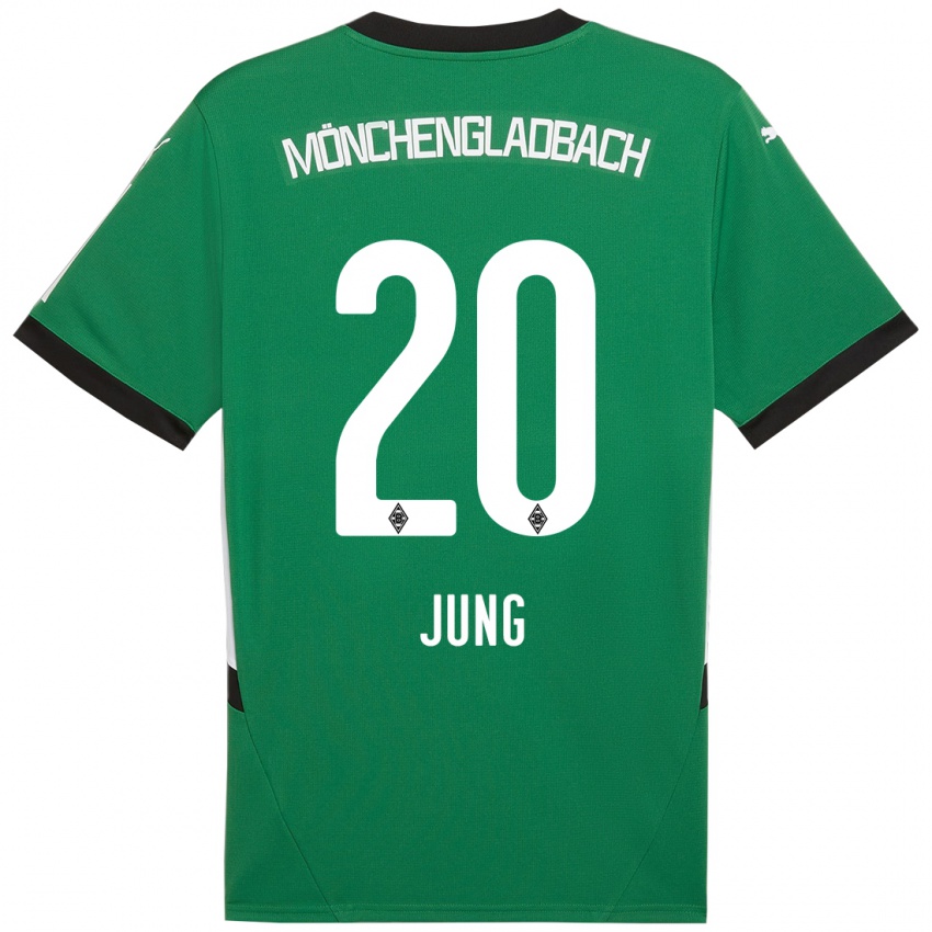 Mujer Camiseta In-Gyom Jung #20 Verde Blanco 2ª Equipación 2024/25 La Camisa Chile