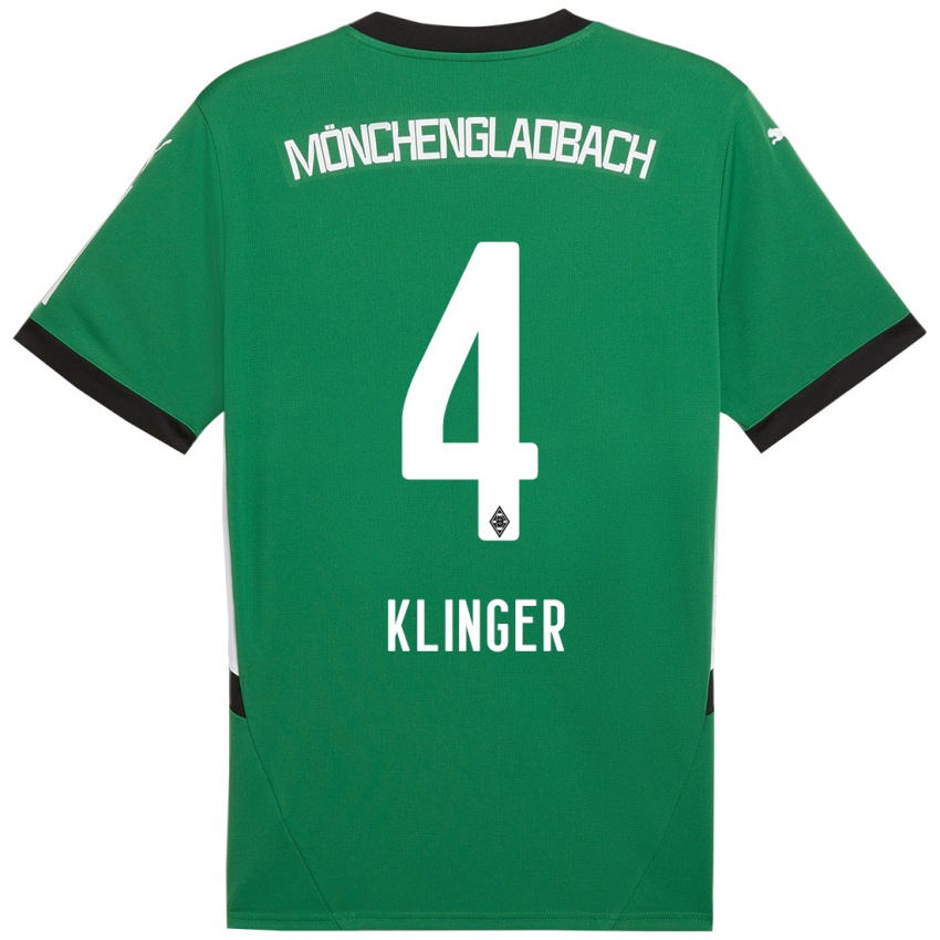 Mujer Camiseta Nina Klinger #4 Verde Blanco 2ª Equipación 2024/25 La Camisa Chile