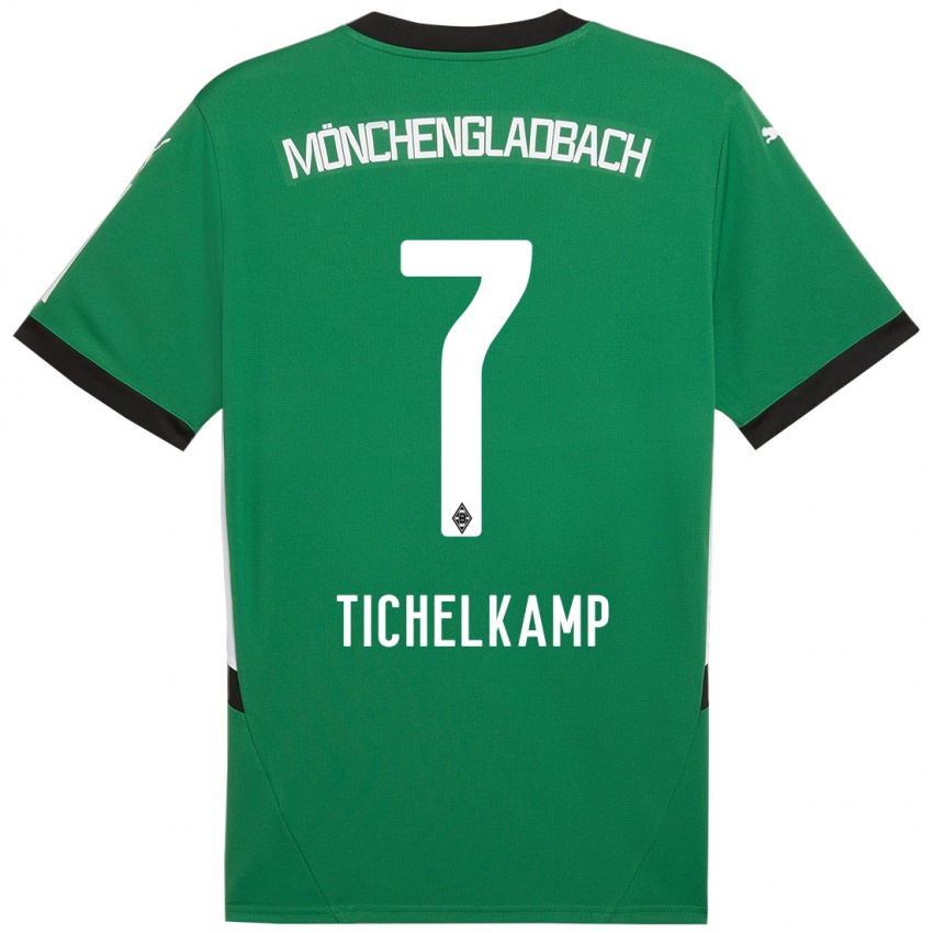 Mujer Camiseta Emily Tichelkamp #7 Verde Blanco 2ª Equipación 2024/25 La Camisa Chile