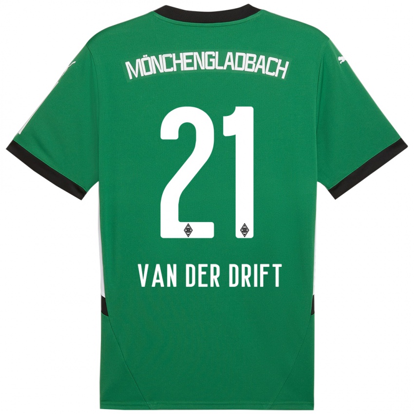 Mujer Camiseta Suus Van Der Drift #21 Verde Blanco 2ª Equipación 2024/25 La Camisa Chile