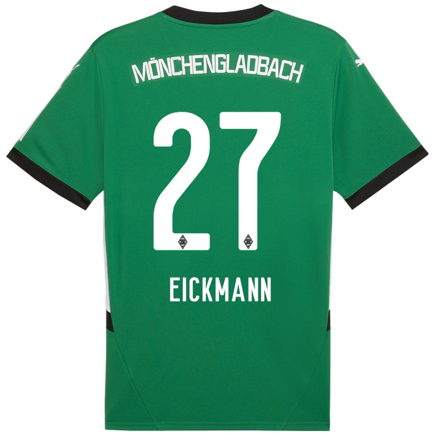 Mujer Camiseta Mia Eickmann #27 Verde Blanco 2ª Equipación 2024/25 La Camisa Chile