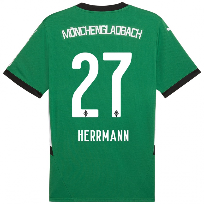 Mujer Camiseta Michelle Herrmann #27 Verde Blanco 2ª Equipación 2024/25 La Camisa Chile