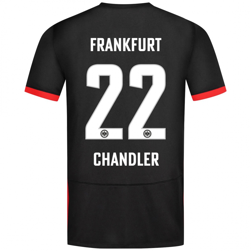 Mujer Camiseta Timothy Chandler #22 Negro 2ª Equipación 2024/25 La Camisa Chile