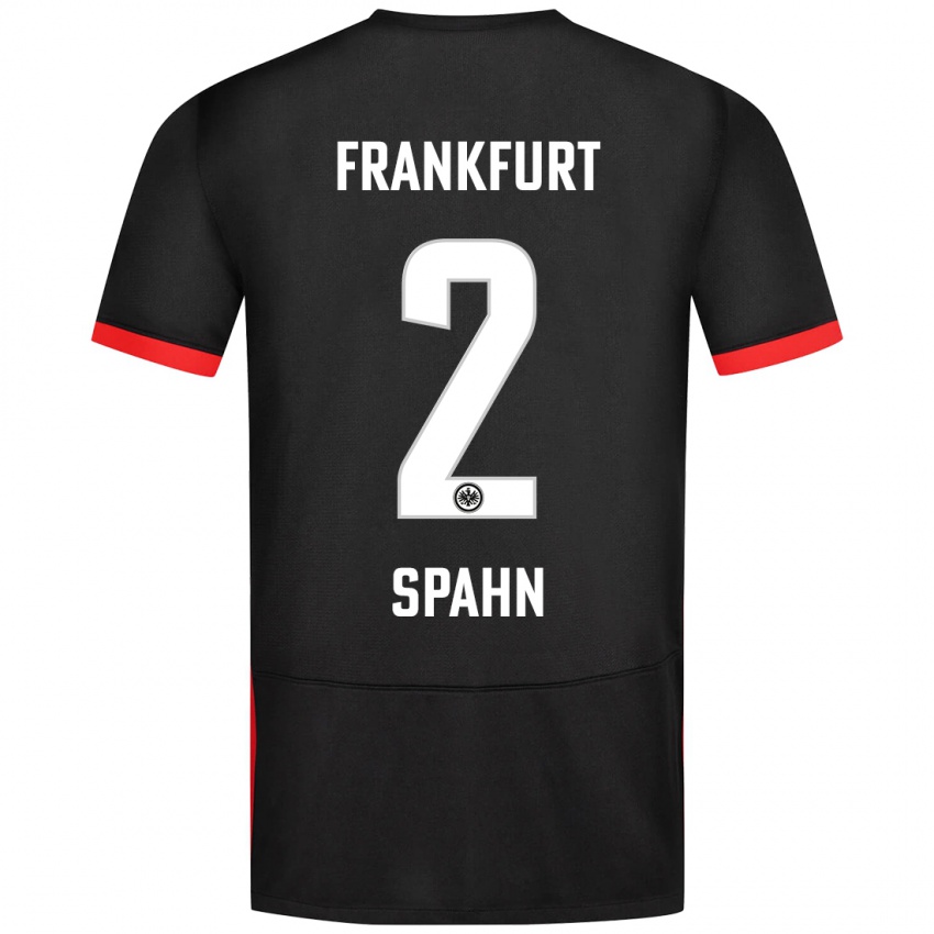 Mujer Camiseta Maurice Spahn #2 Negro 2ª Equipación 2024/25 La Camisa Chile