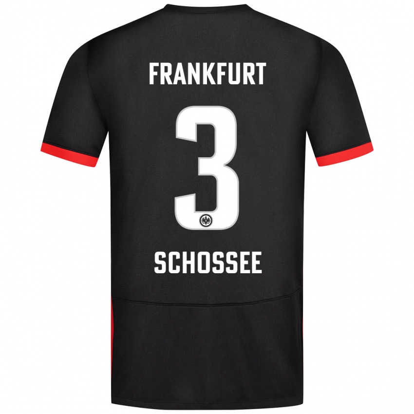 Mujer Camiseta Maurice Schossee #3 Negro 2ª Equipación 2024/25 La Camisa Chile