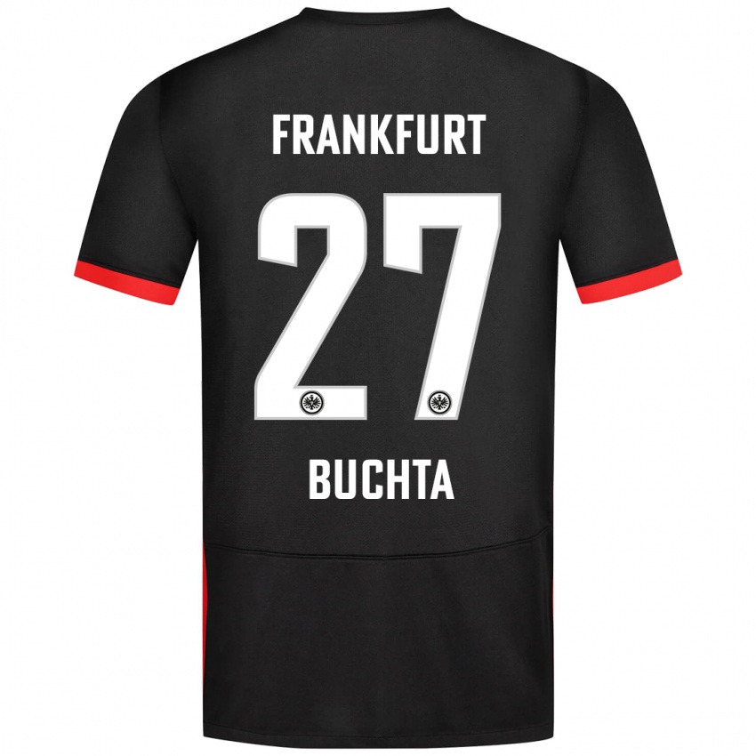 Mujer Camiseta Philip Buchta #27 Negro 2ª Equipación 2024/25 La Camisa Chile