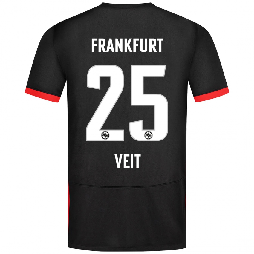 Mujer Camiseta Jella Veit #25 Negro 2ª Equipación 2024/25 La Camisa Chile