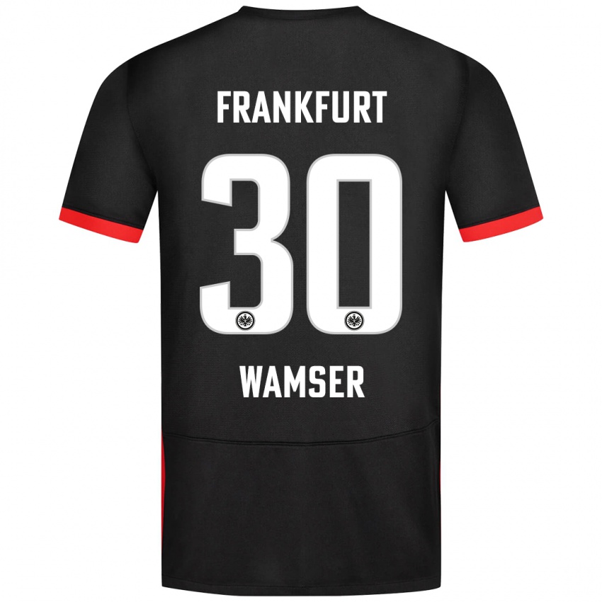 Mujer Camiseta Carlotta Wamser #30 Negro 2ª Equipación 2024/25 La Camisa Chile