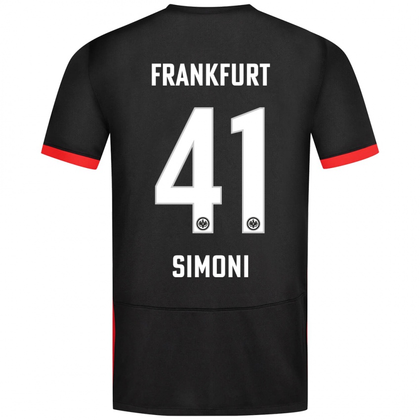 Mujer Camiseta Simon Simoni #41 Negro 2ª Equipación 2024/25 La Camisa Chile