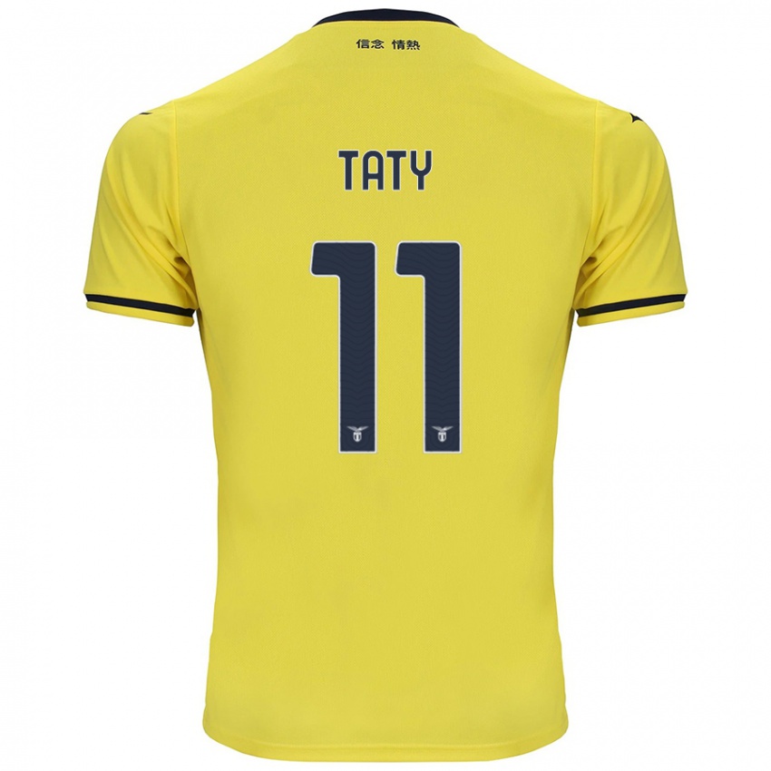 Mujer Camiseta Taty Castellanos #11 Amarillo 2ª Equipación 2024/25 La Camisa Chile