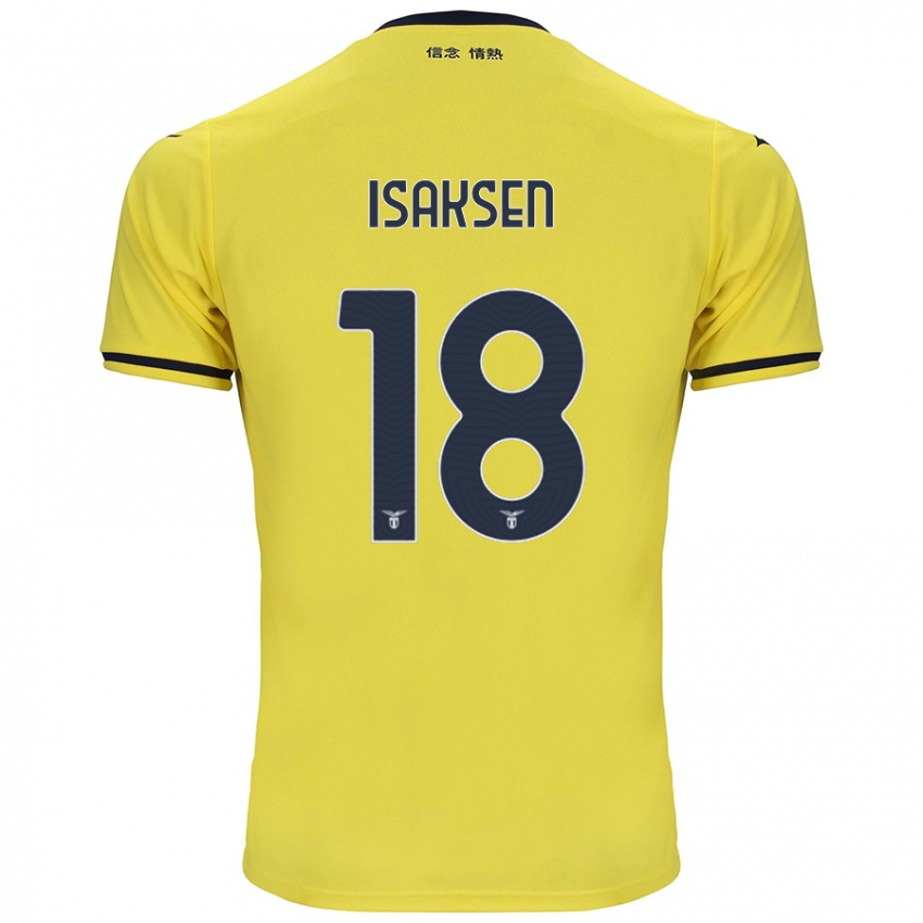 Mujer Camiseta Gustav Isaksen #18 Amarillo 2ª Equipación 2024/25 La Camisa Chile