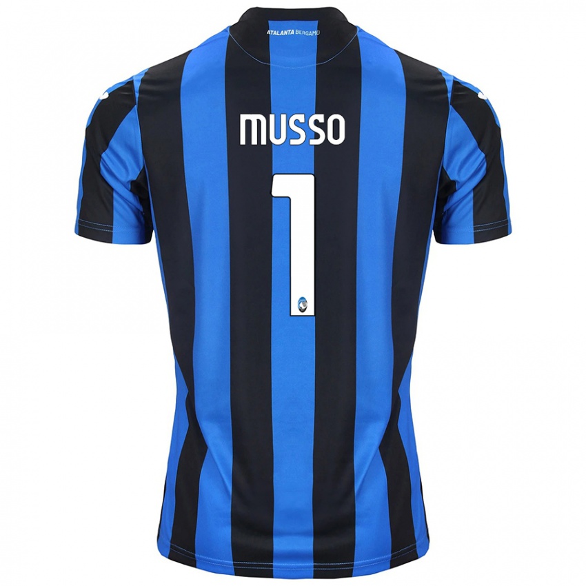 Niño Camiseta Juan Musso #1 Azul Negro 1ª Equipación 2024/25 La Camisa Chile