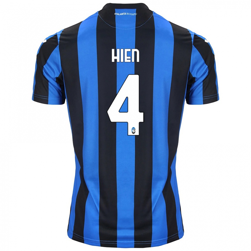 Niño Camiseta Isak Hien #4 Azul Negro 1ª Equipación 2024/25 La Camisa Chile