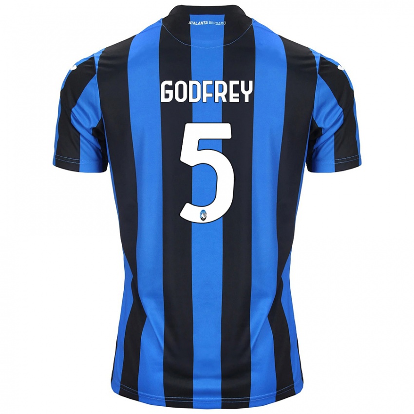 Niño Camiseta Ben Godfrey #5 Azul Negro 1ª Equipación 2024/25 La Camisa Chile