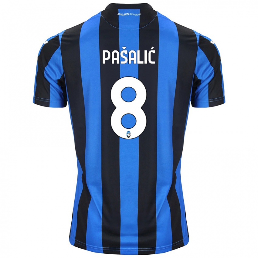 Niño Camiseta Mario Pasalic #8 Azul Negro 1ª Equipación 2024/25 La Camisa Chile