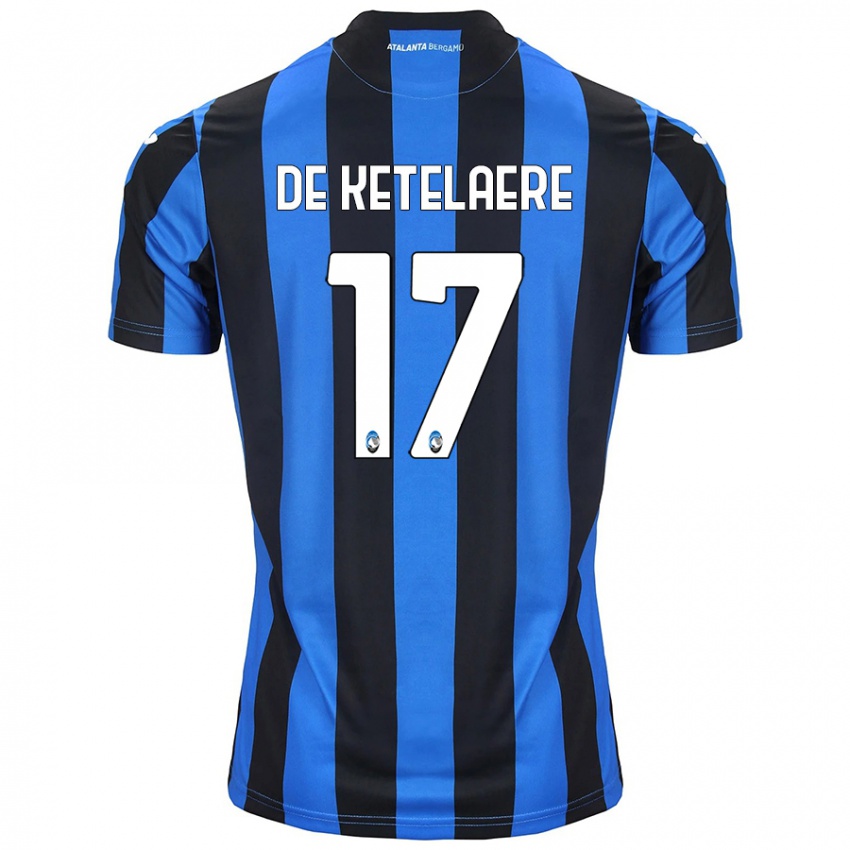 Niño Camiseta Charles De Ketelaere #17 Azul Negro 1ª Equipación 2024/25 La Camisa Chile