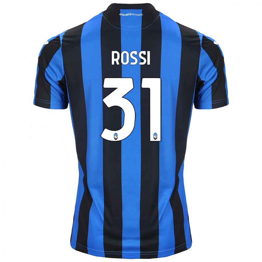 Niño Camiseta Francesco Rossi #31 Azul Negro 1ª Equipación 2024/25 La Camisa Chile