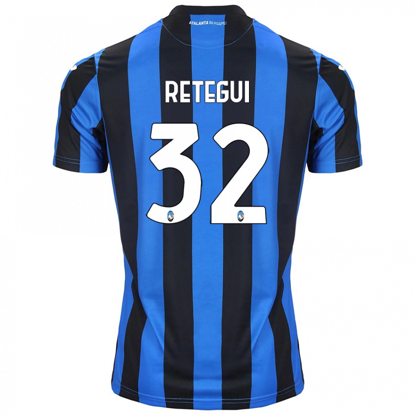 Niño Camiseta Mateo Retegui #32 Azul Negro 1ª Equipación 2024/25 La Camisa Chile