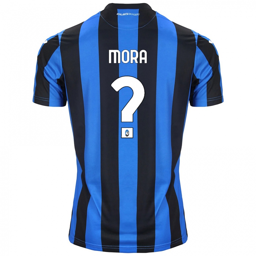 Niño Camiseta Christian Mora #0 Azul Negro 1ª Equipación 2024/25 La Camisa Chile